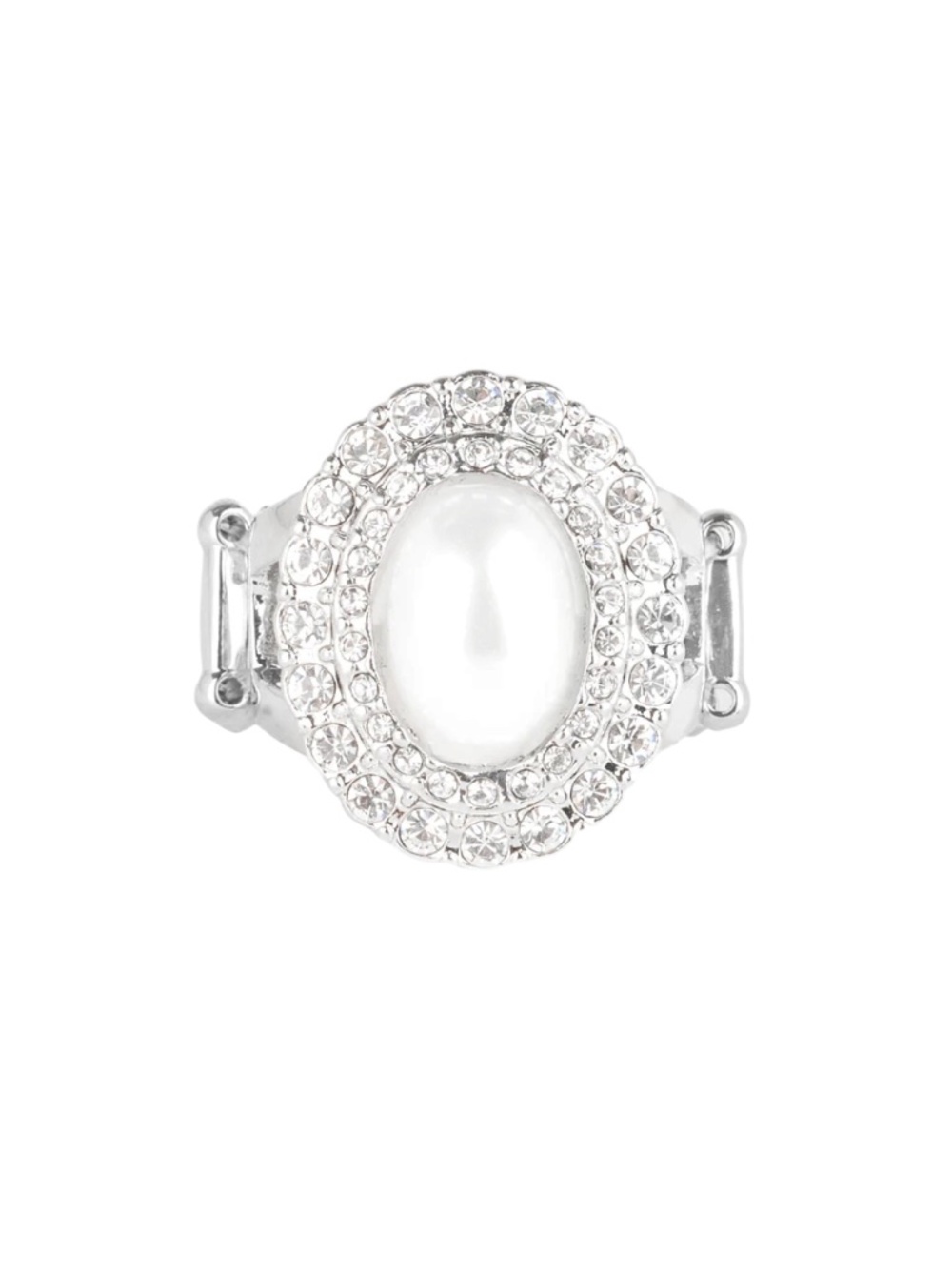 Paparazzi: Sprinkle On The Shimmer White Ring NEW